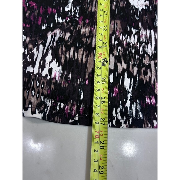 Any Wear by Catherines Plus Size 4X Abstract Print Mesh Neck Sleeveless Blouse - Picture 5 of 7